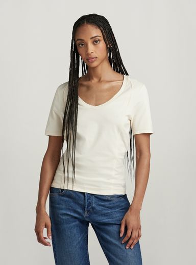 Moto Slim U-Neck Top